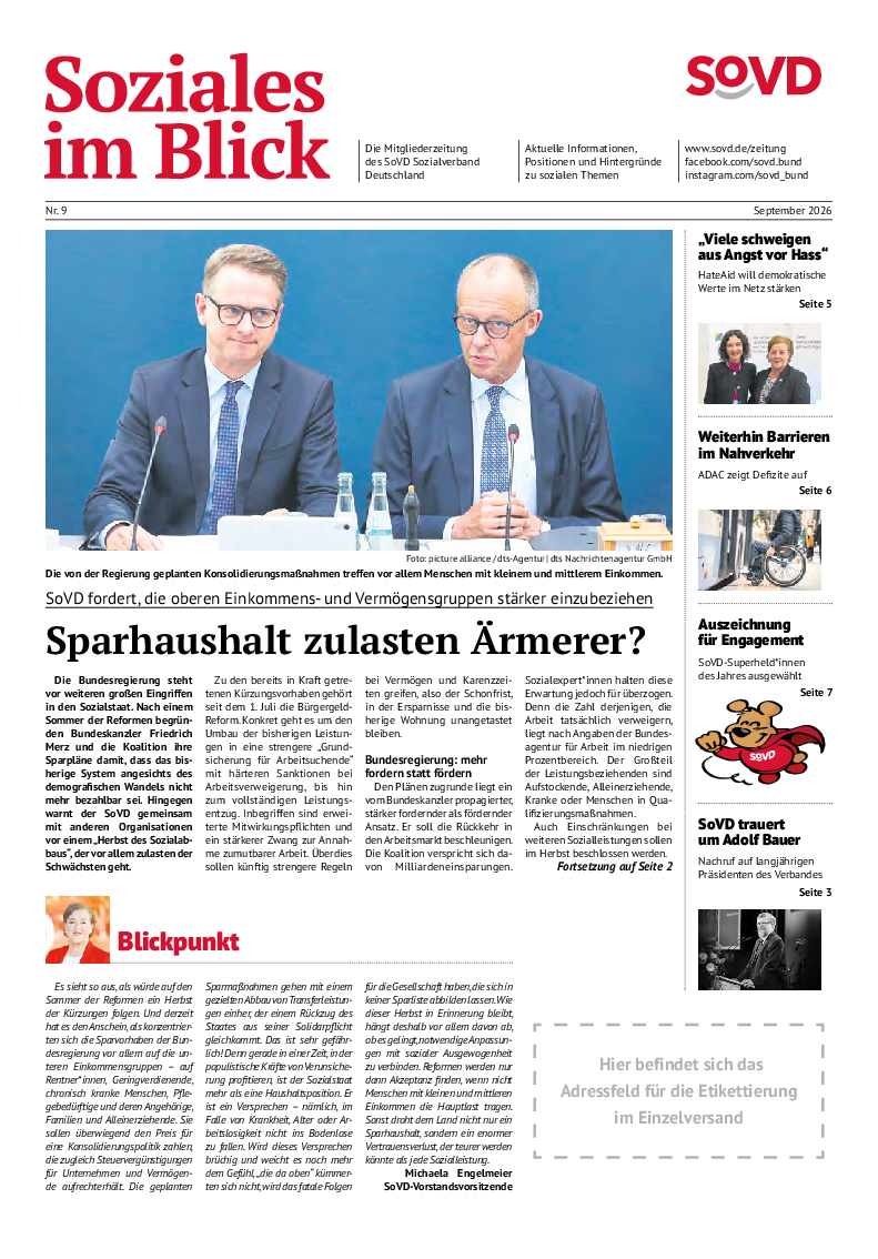 SoVD-Zeitung 09/2026 (Bremen, Hamburg) SoVD-Zeitung 09/2026 (Bremen, Hamburg)