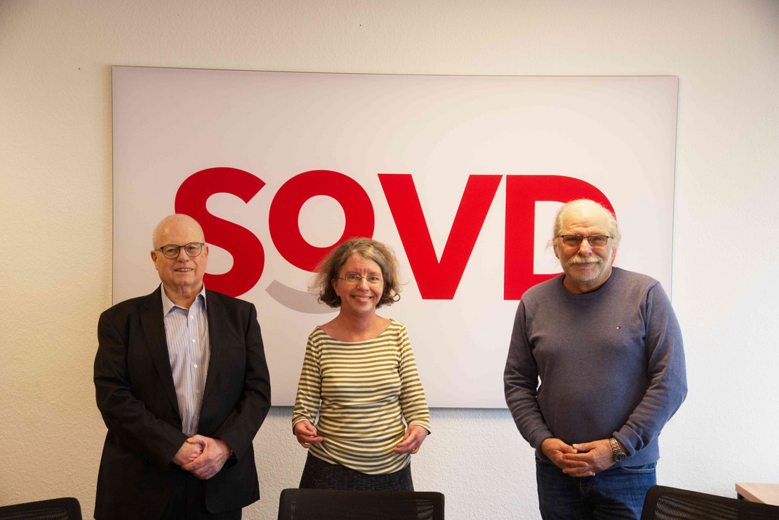 Zum Austausch trafen sich in der Geschäftsstelle des Landesverbandes (von links): Joachim Wittrien, Katrin Langensiepen und Klaus Möhle. 
