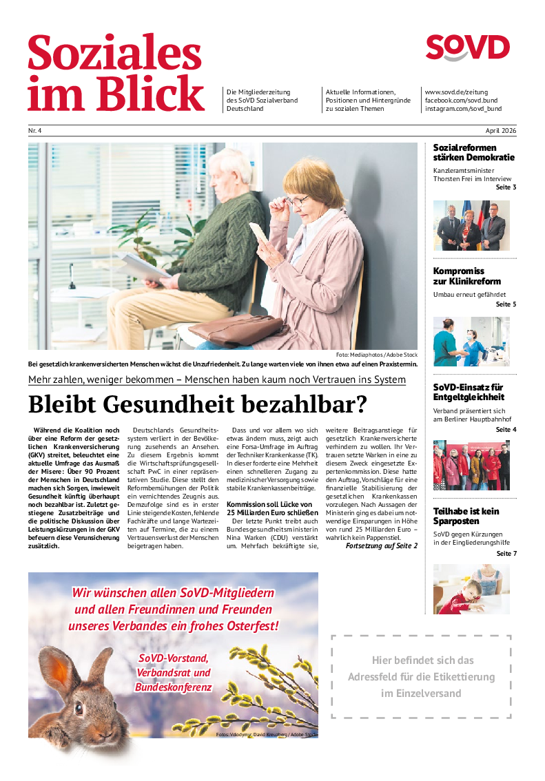 SoVD-Zeitung 04/2026 (Bremen, Hamburg)